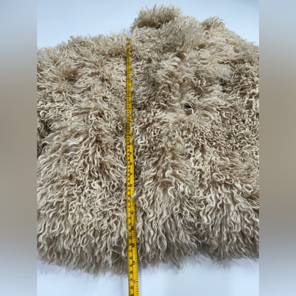 Free People Stargazer Ivory Faux Fur Oversized Jacket Curly Teddy Coat Sz S NWT - Picture 5 of 15